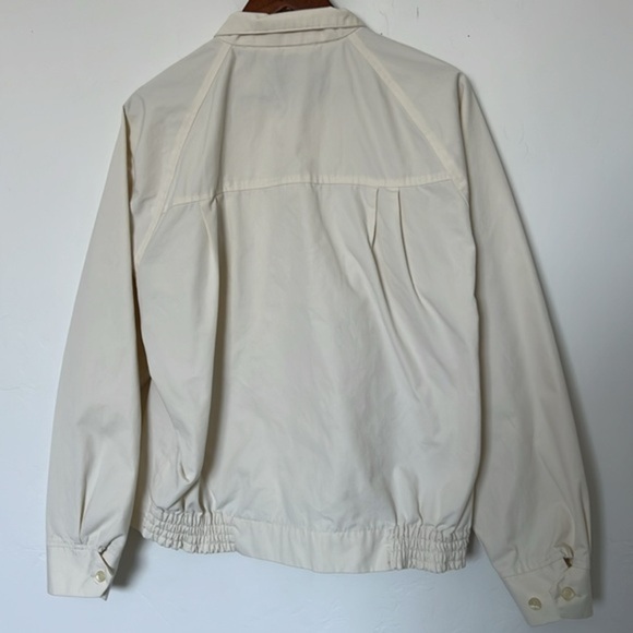 Ornie Zip-Up Jacket Men's Large Tall Cream Neutral Lightweight Made in Japan - Picture 5 of 7